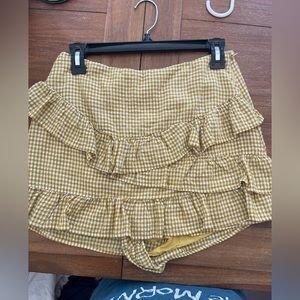 Tularosa gold/yellow gingham skort